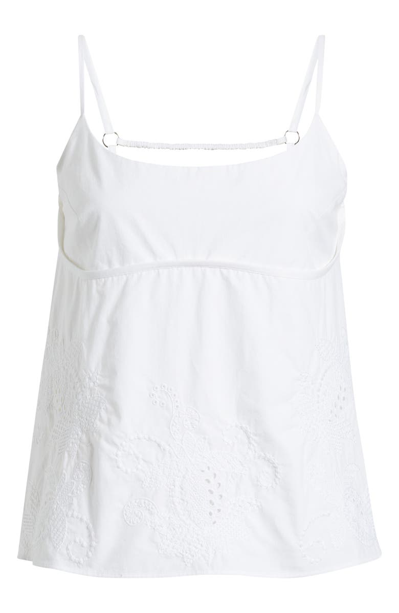 rag & bone Maggie Embroidered Cotton Camisole, Alternate, color, White