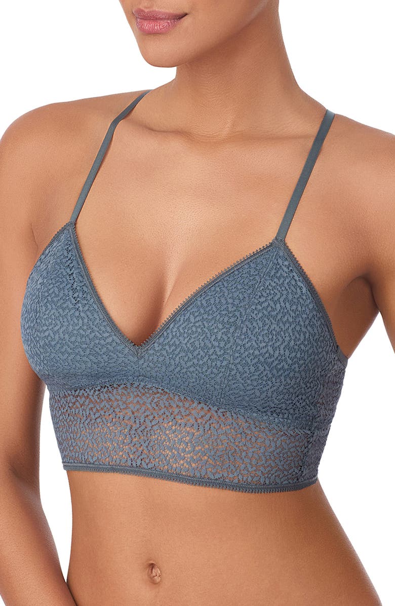 DKNY Modern Lace Longline Bralette, Alternate, color, Strmywthr
