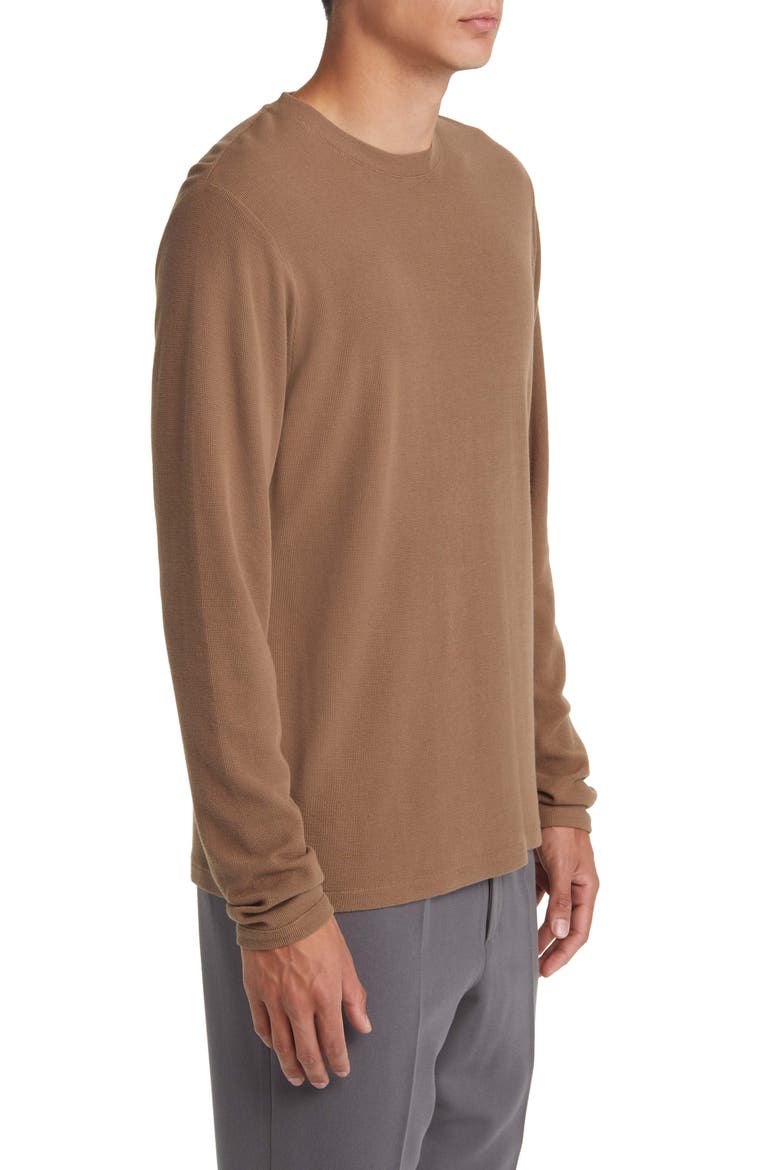 Clive Long Sleeve Waffle Knit Tee, Alternate, color, SHITAKE