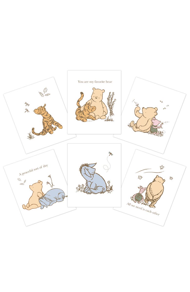 Lambs & Ivy Disney Baby Classic Pooh Unframed Nursery/Child Wall Art, Main, color, White