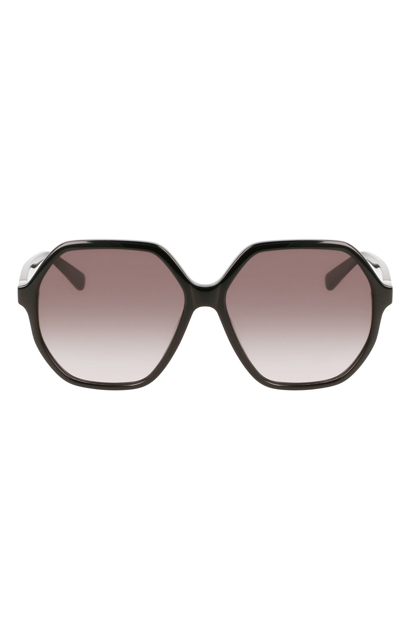 Longchamp 58mm Le Pliage Modified Rectangle Sunglasses
