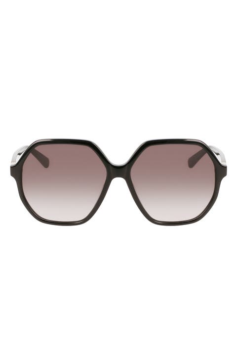 58mm Le Pliage Modified Rectangle Sunglasses