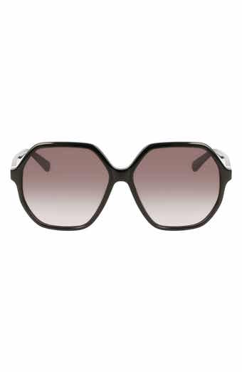 Longchamp 58mm Le Pliage Modified Rectangle Sunglasses