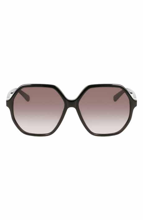 Longchamp 58mm Le Pliage Modified Rectangle Sunglasses