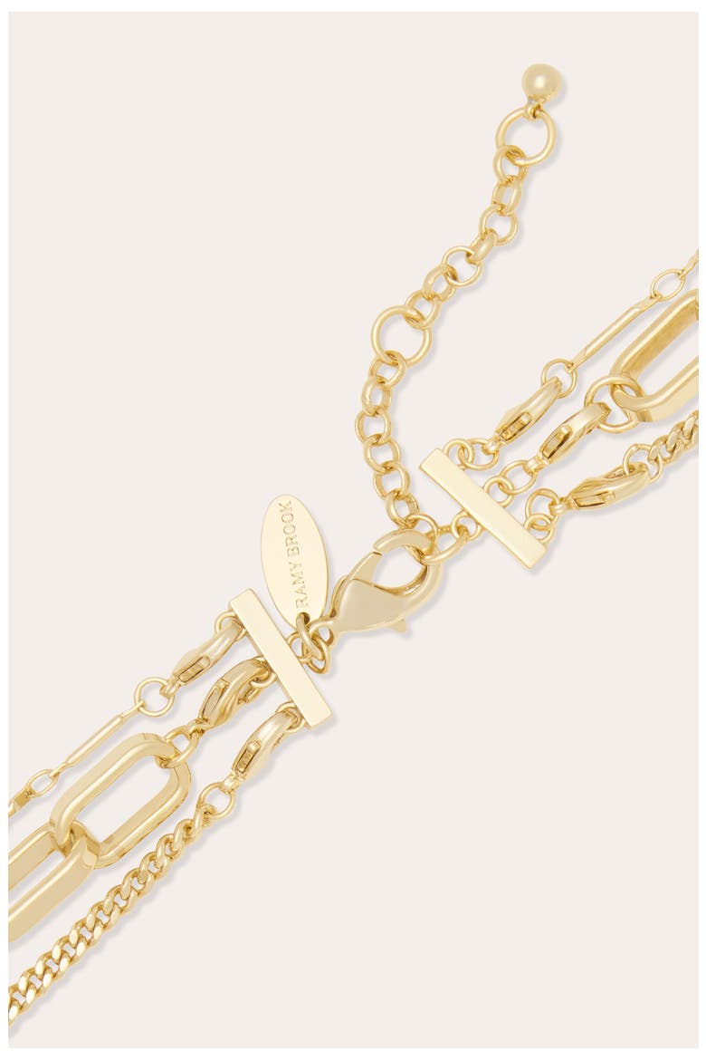 Lena Multi Strand Necklace, Alternate, color, CLEAR/ GOLD