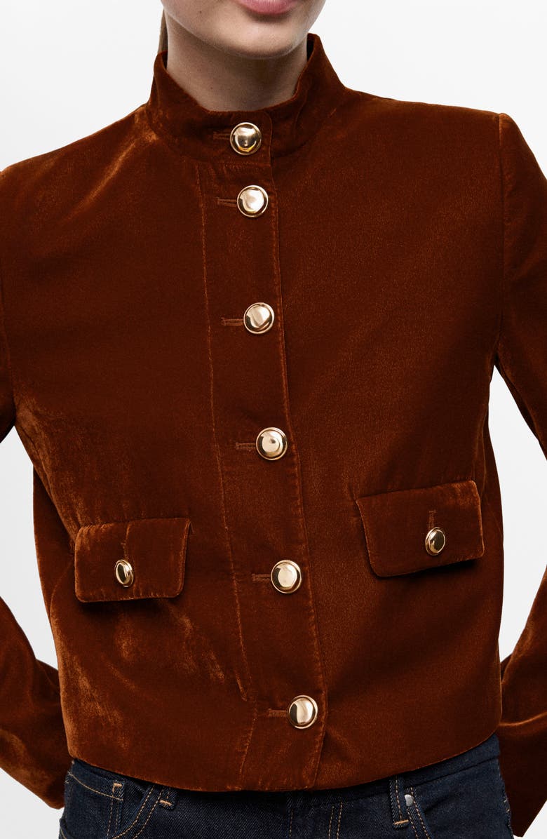 MANGO Velvet Jacket, Alternate, color, 