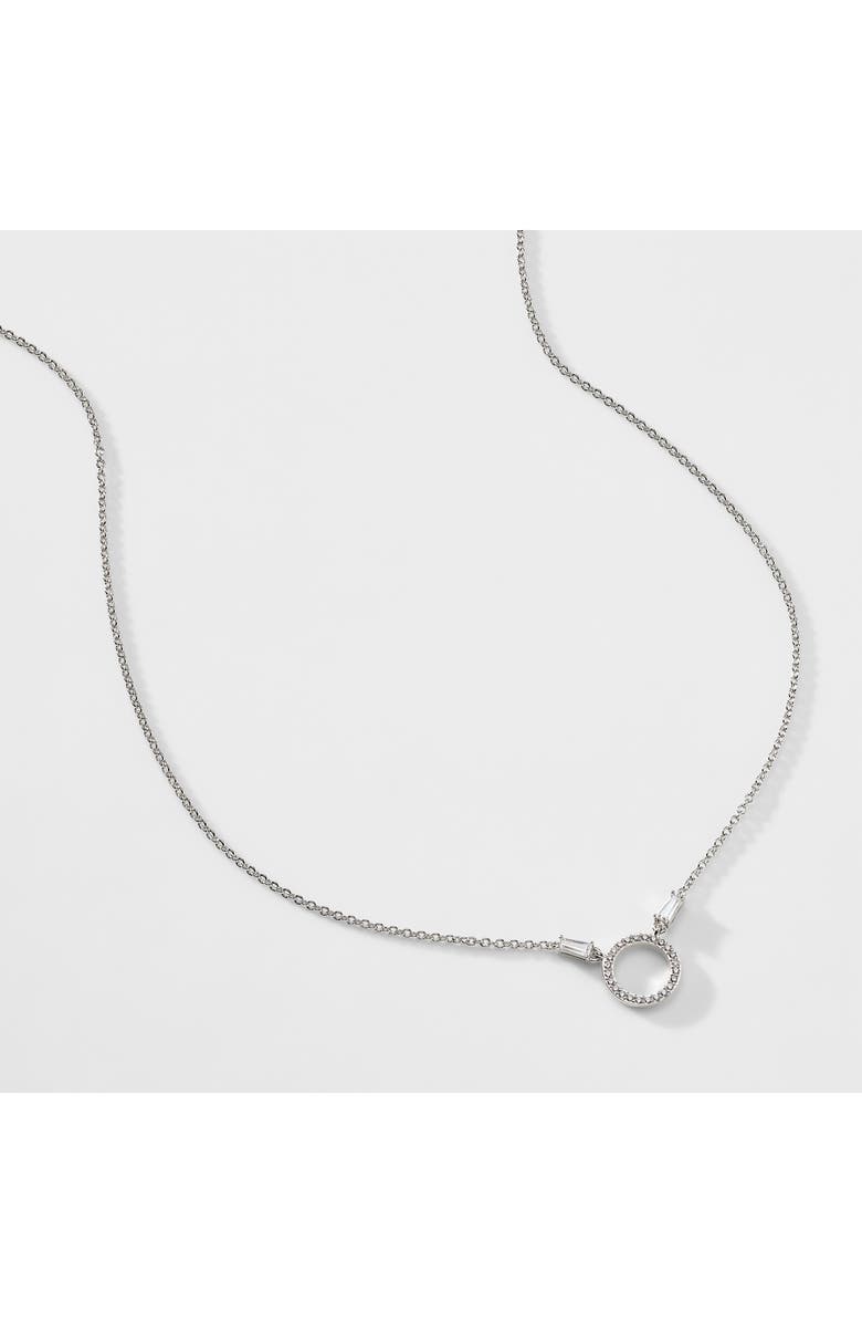 Nadri Cirque Pavé Cubic Zirconia Circle Pendant Necklace, Alternate, color, 