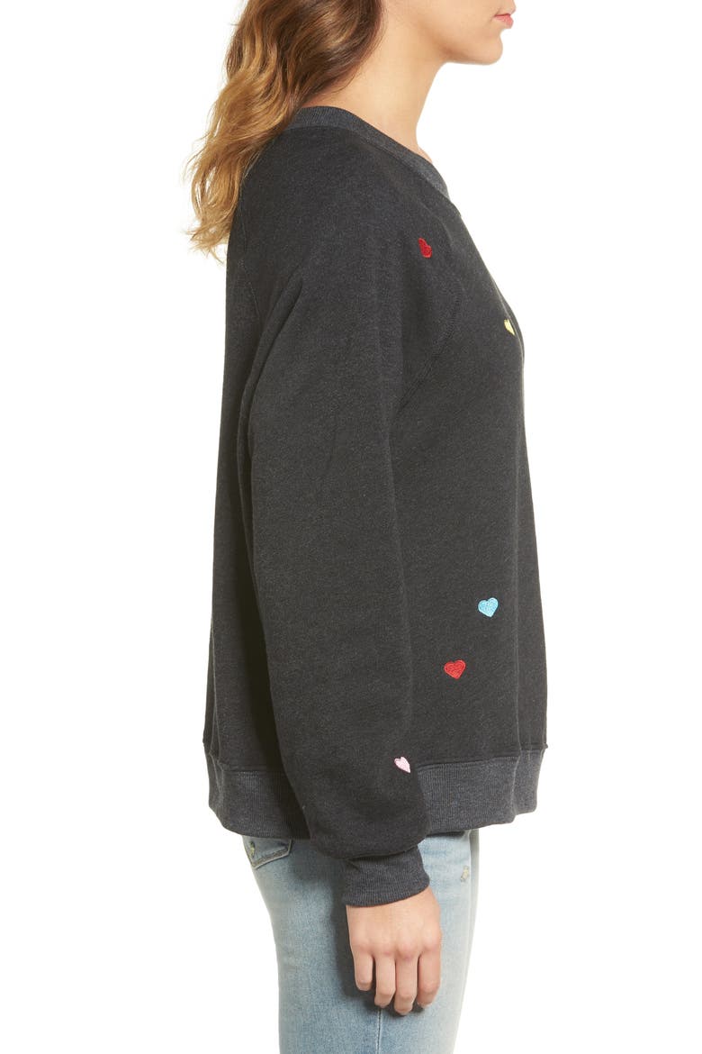 Sommers Sweater - Heart Embroidered Pullover, Alternate, color, CLEAN BLACK