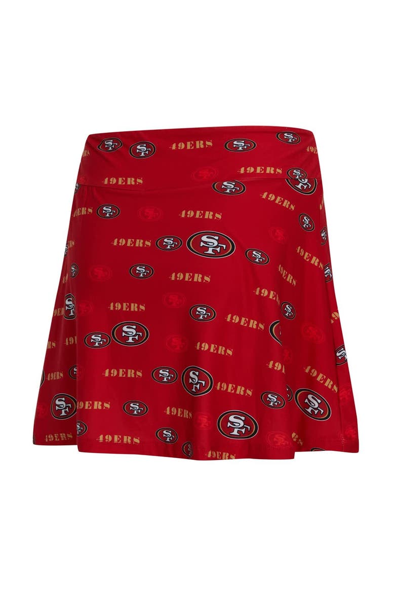 CONCEPTS SPORT Women's Concepts Sport Scarlet San Francisco 49ers Mosaic Allover Print Skort, Alternate, color, Scarlet