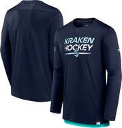 FANATICS Men's Fanatics Deep Sea Blue Seattle Kraken Authentic Pro Tech Long Sleeve T-Shirt