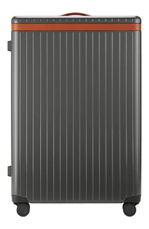 Carl Friedrik The Large Check-in Suitcase in Grey /Cognac 