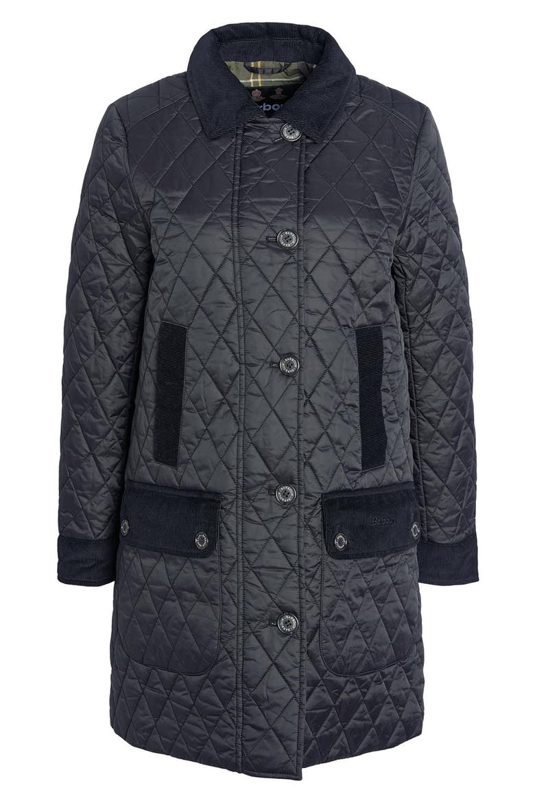 Constable Quilted Longline Jacket, Alternate, color, BLACK
