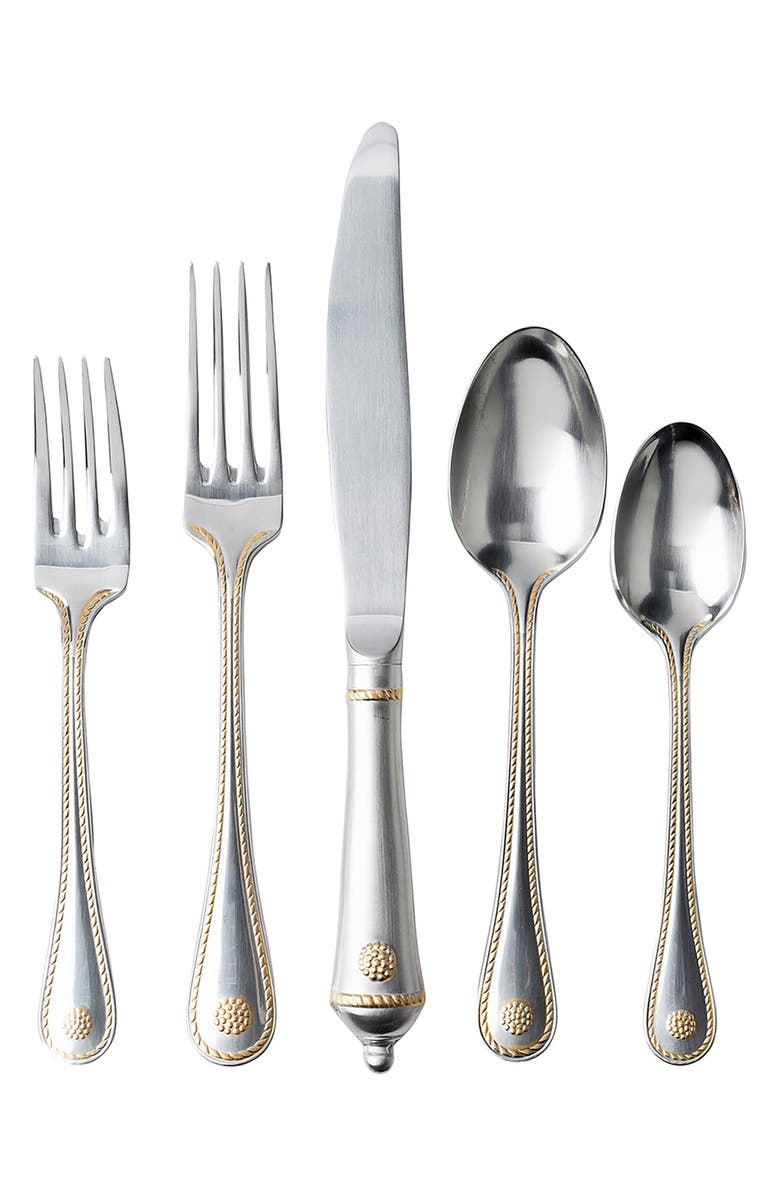 Juliska Berry & Thread 24K Gold Accent 20-Piece Place Setting, Alternate, color, Bright Satin/ Gold