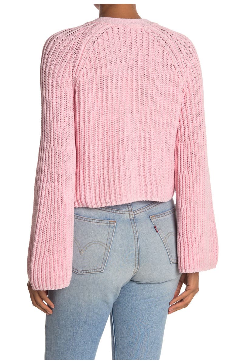 CURRENT AIR V-Neck Rib Knit Crop Cardigan, Alternate, color, 