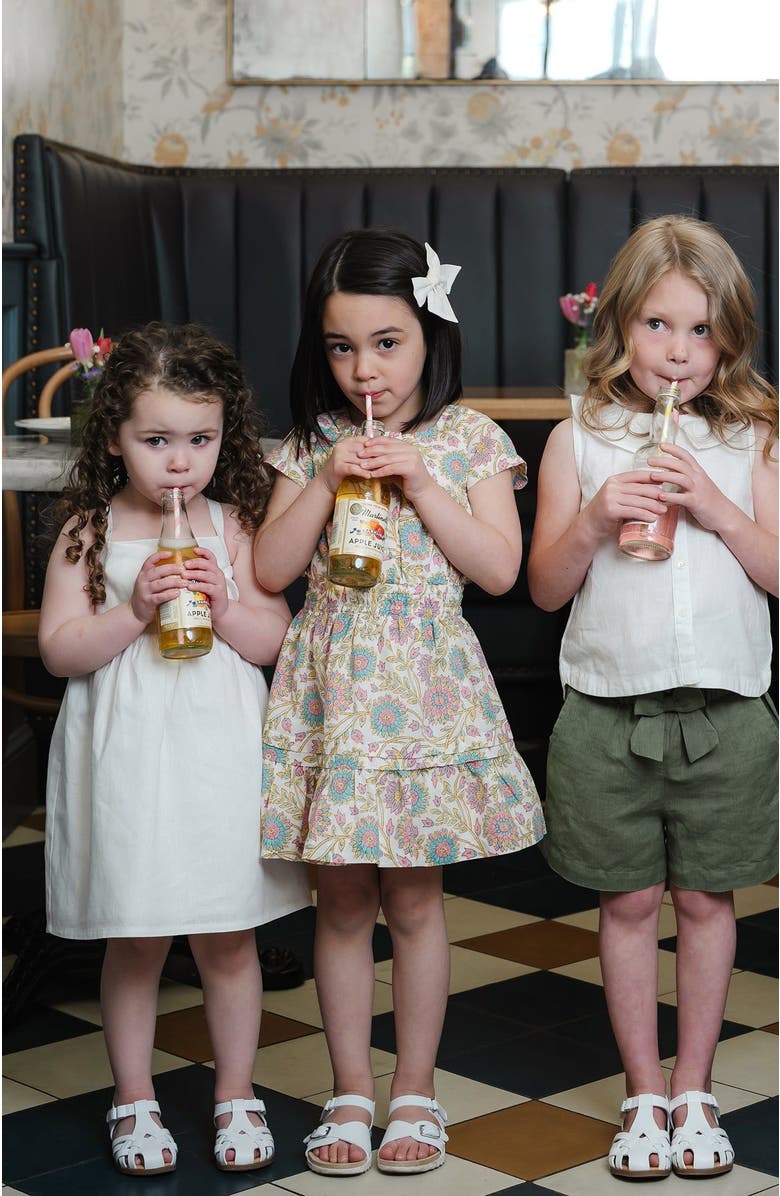 Hope & Henry Girls' Sleeveless Bow Front Linen Sundress, Kids, Alternate, color,