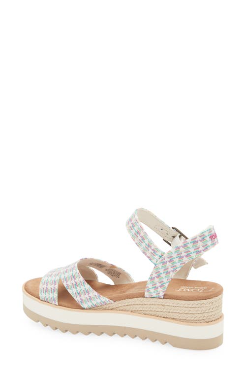 TOMS TOMS WIDE TRIANGLE WOVEN WEDGE SANDAL