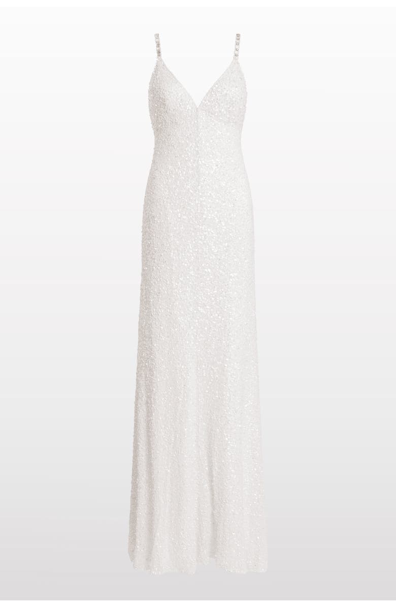Jenny Packham Nora Sequin-Embellished Gown, Main, color, Ivory