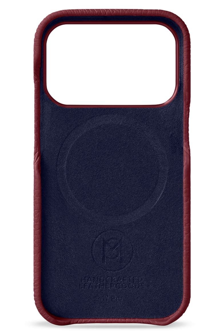 Leather Phone Case iPhone 17 Pro Max, Alternate, color, Plum Red