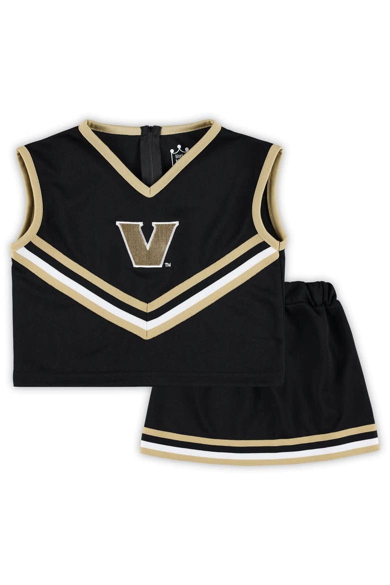 Girls Youth Black Vanderbilt Commodores 2-Piece Cheer Set, Main, color, Black