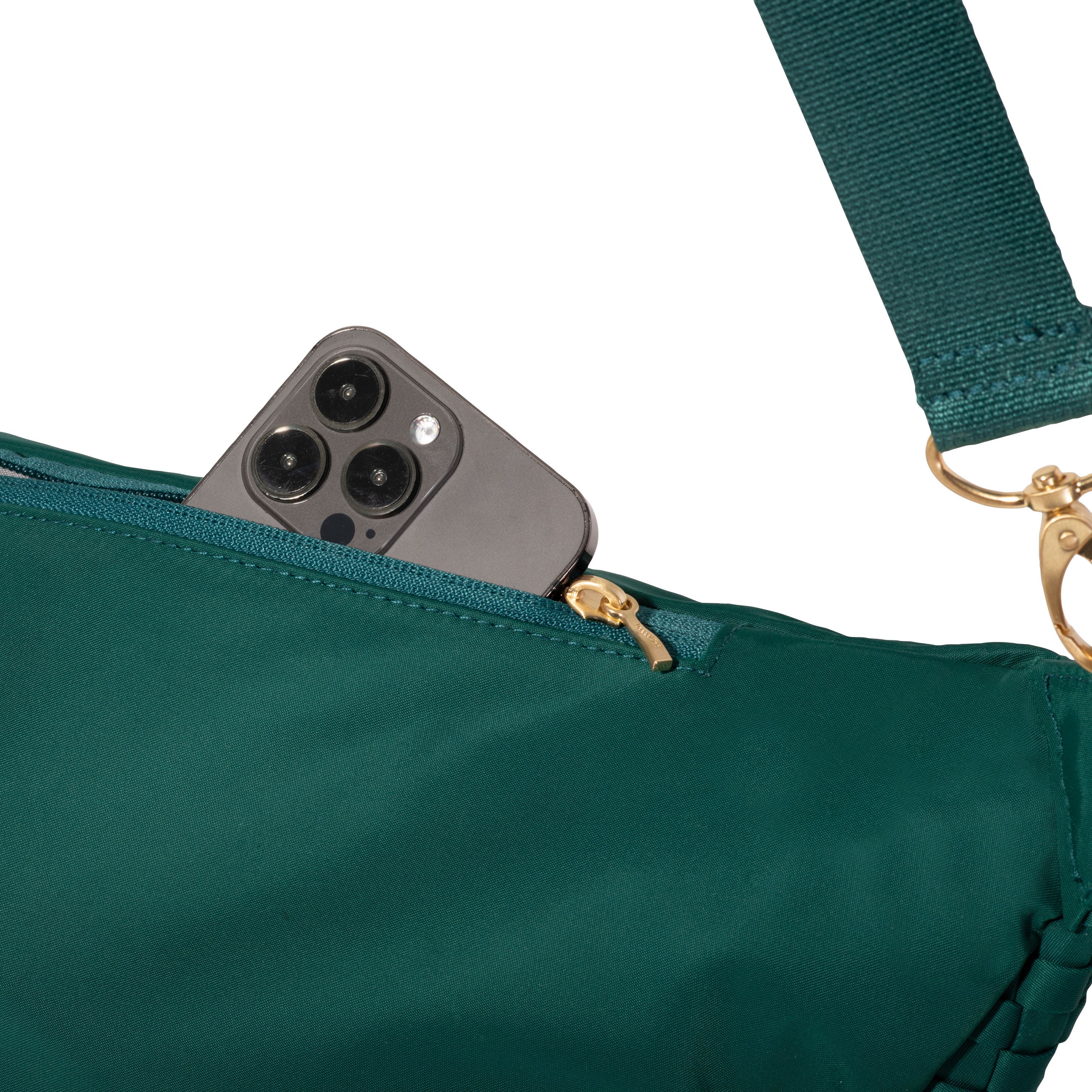 BAGGALLINI Stanton Woven Crossbody, Alternate, color, Jade Woven Twill