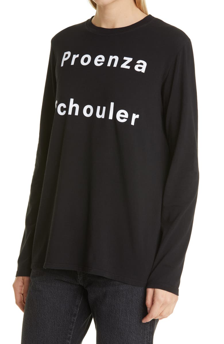 Proenza Schouler White Label Women's Long Sleeve Logo Graphic Tee, Alternate, color,