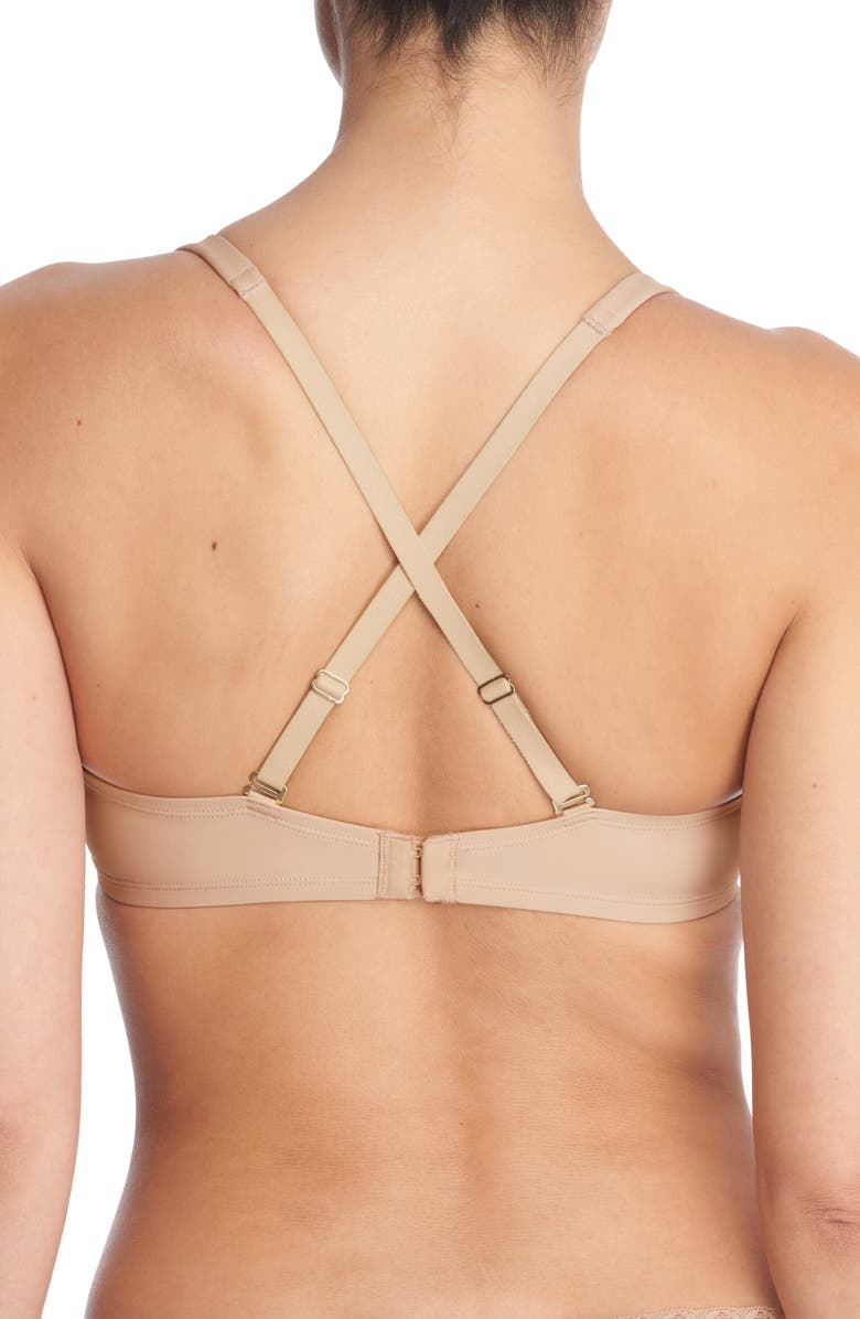 Natori Verge Underwire Convertible Plunge Contour Bra, Alternate, color, Cafe