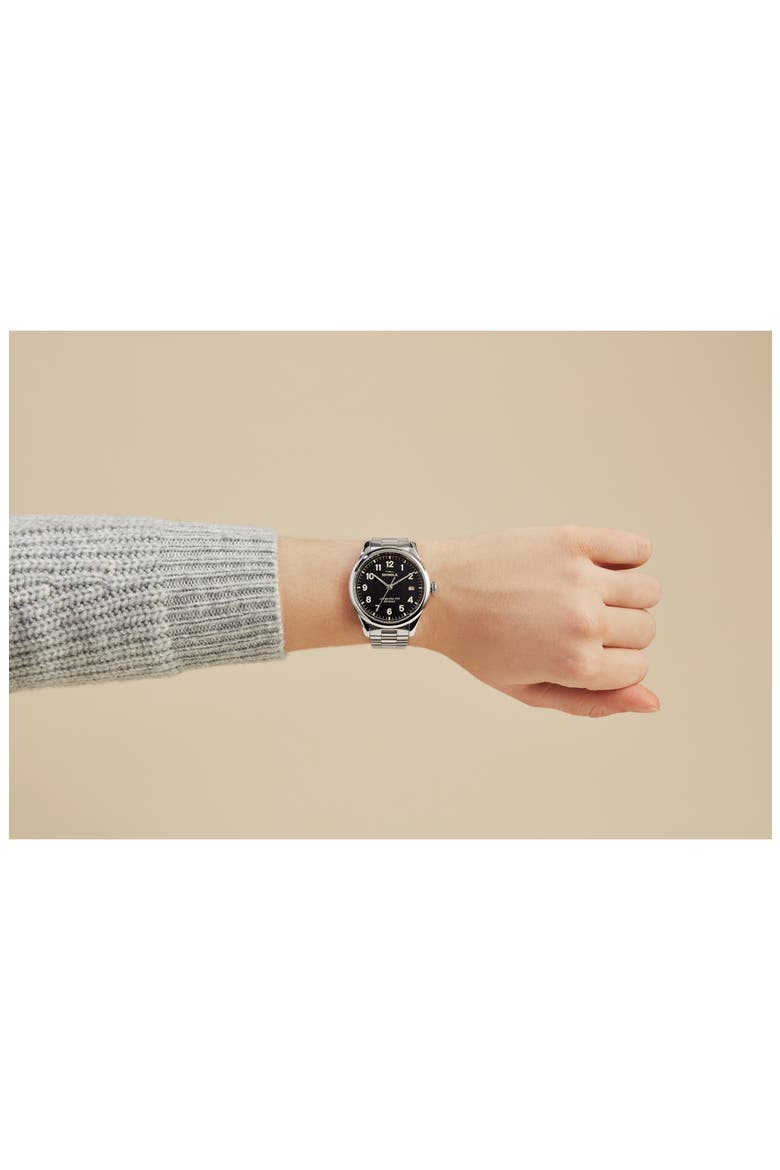 The Vinton Bracelet Watch, 38mm, Alternate, color, BLACK
