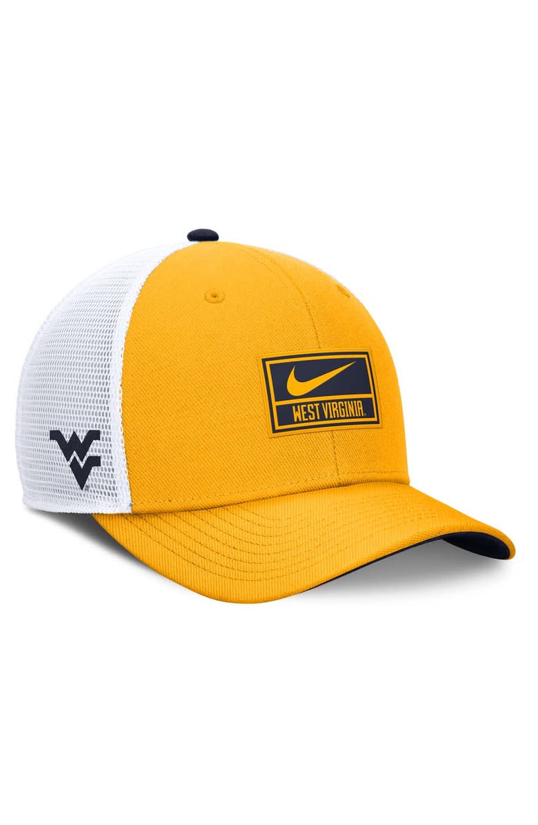 Nike Men's Nike  Gold West Virginia Mountaineers Stretch-Snap Adjustable Trucker Hat, Alternate, color, 