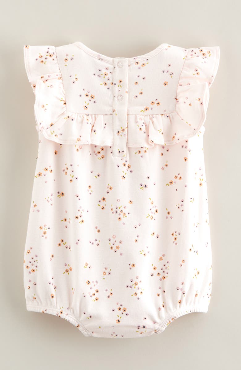 Nordstrom Print Cotton Jersey Ruffle Romper, Alternate, color, Pink Pretty Coquette Ditsy