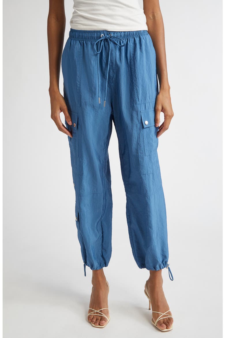 Nitsan Parachute Pants, Main, color, BLUE CORN