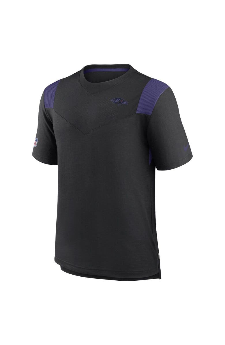 Nike Men's Nike Black Baltimore Ravens Sideline Tonal Logo Performance Player T-Shirt, Alternate, color, Black