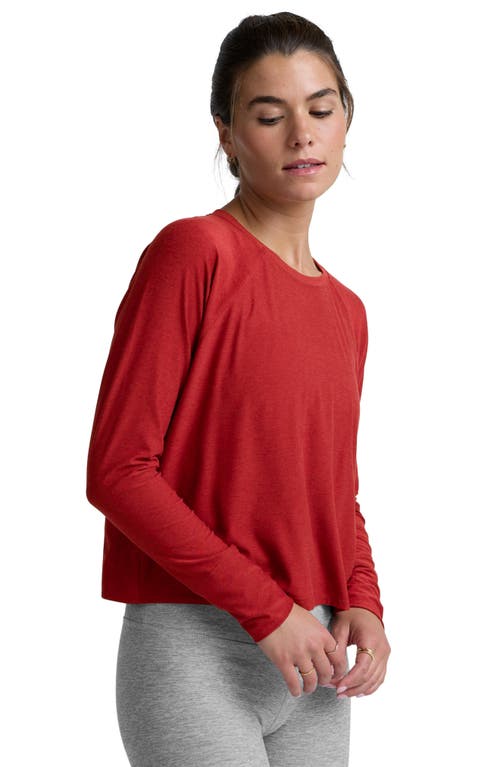 Beyond Yoga Featherweight Long Sleeve T-shirt In Red