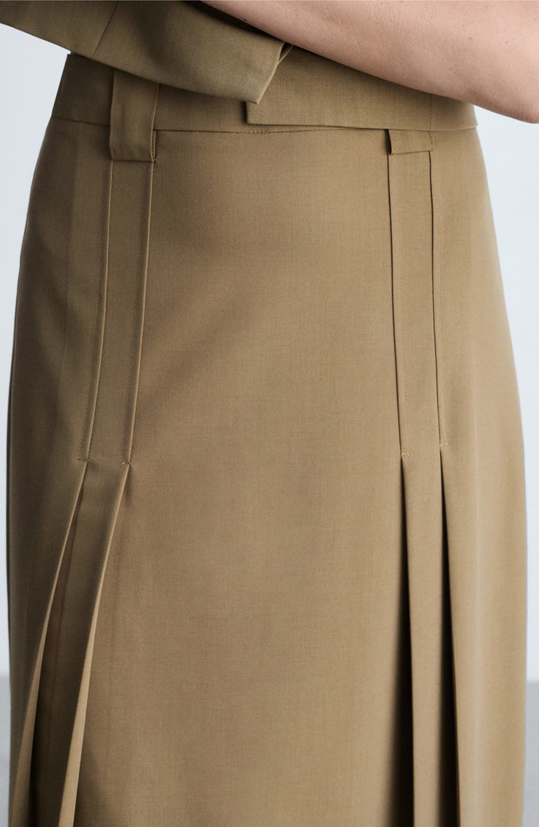 MANGO Pleated Midi Skirt, Alternate, color, 