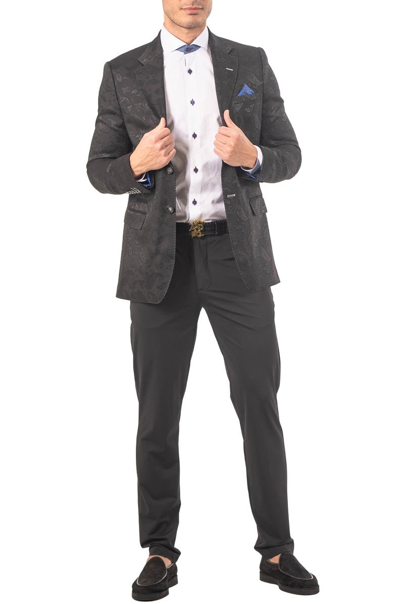 Maceoo Socrate Resistance15 Paisley Jacquard Blazer, Alternate, color, Grey