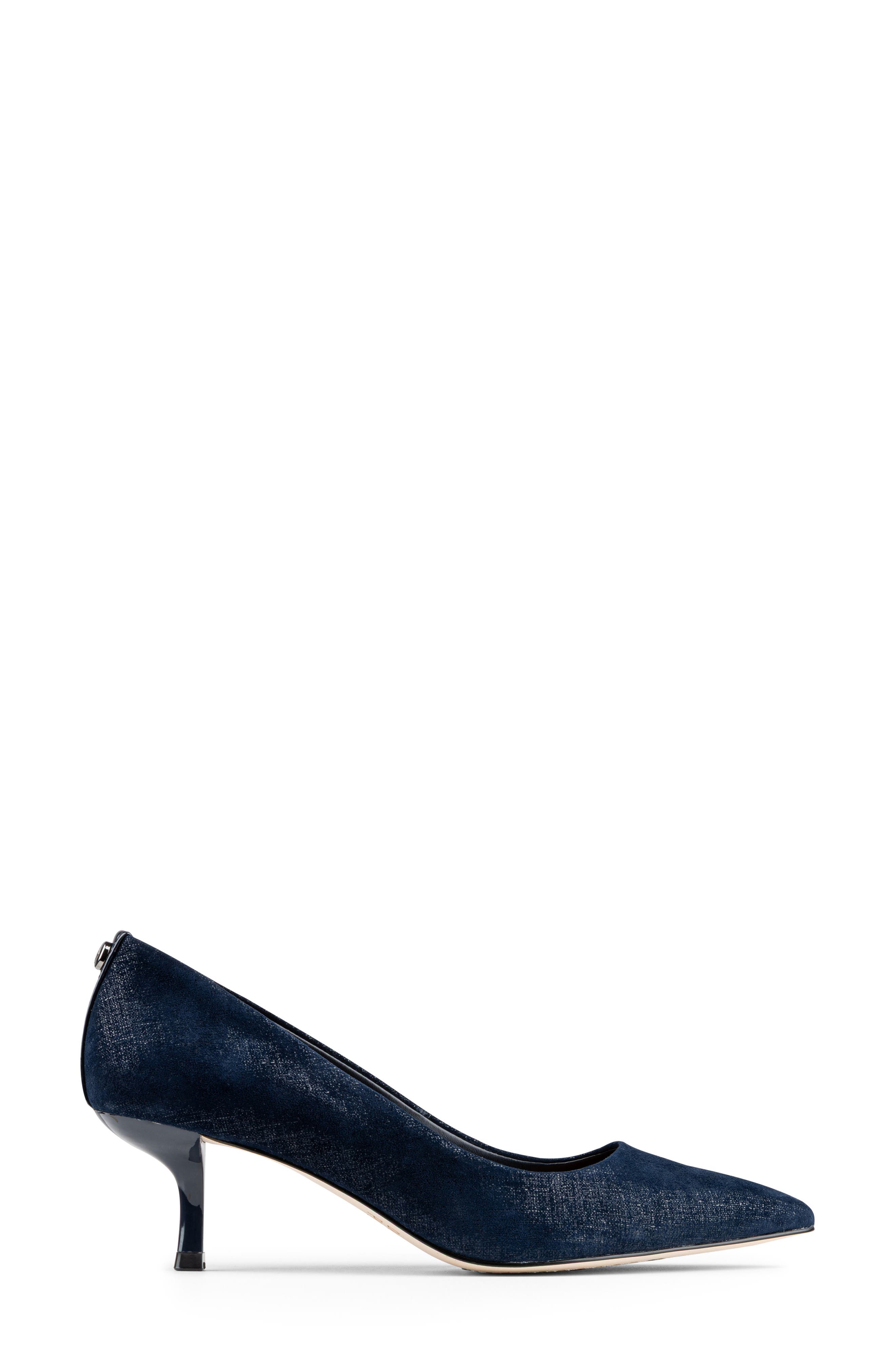 Calibra Kitten Heel Pump, Alternate, color, NAVY