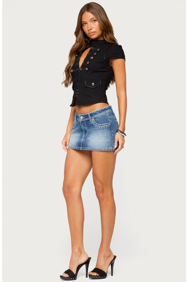 Cordi Napoleon Hook & Eye Top, Alternate, color, BLACK