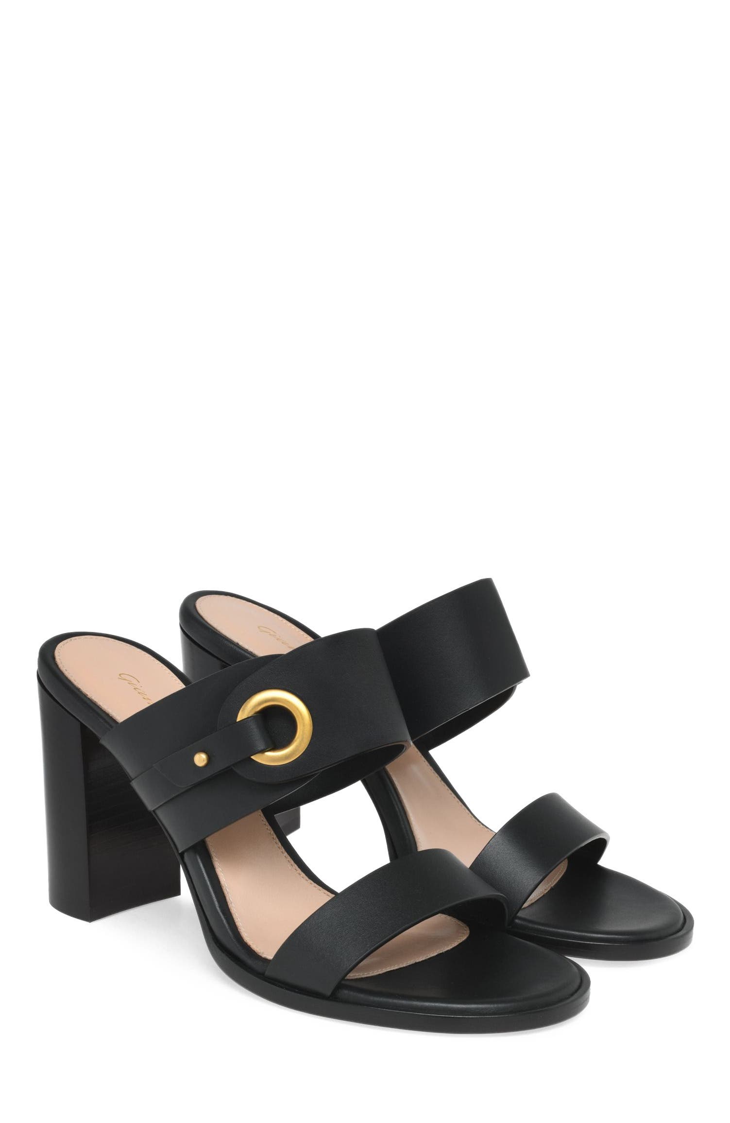 Granada Mule, Alternate, color, Black Calf Leather