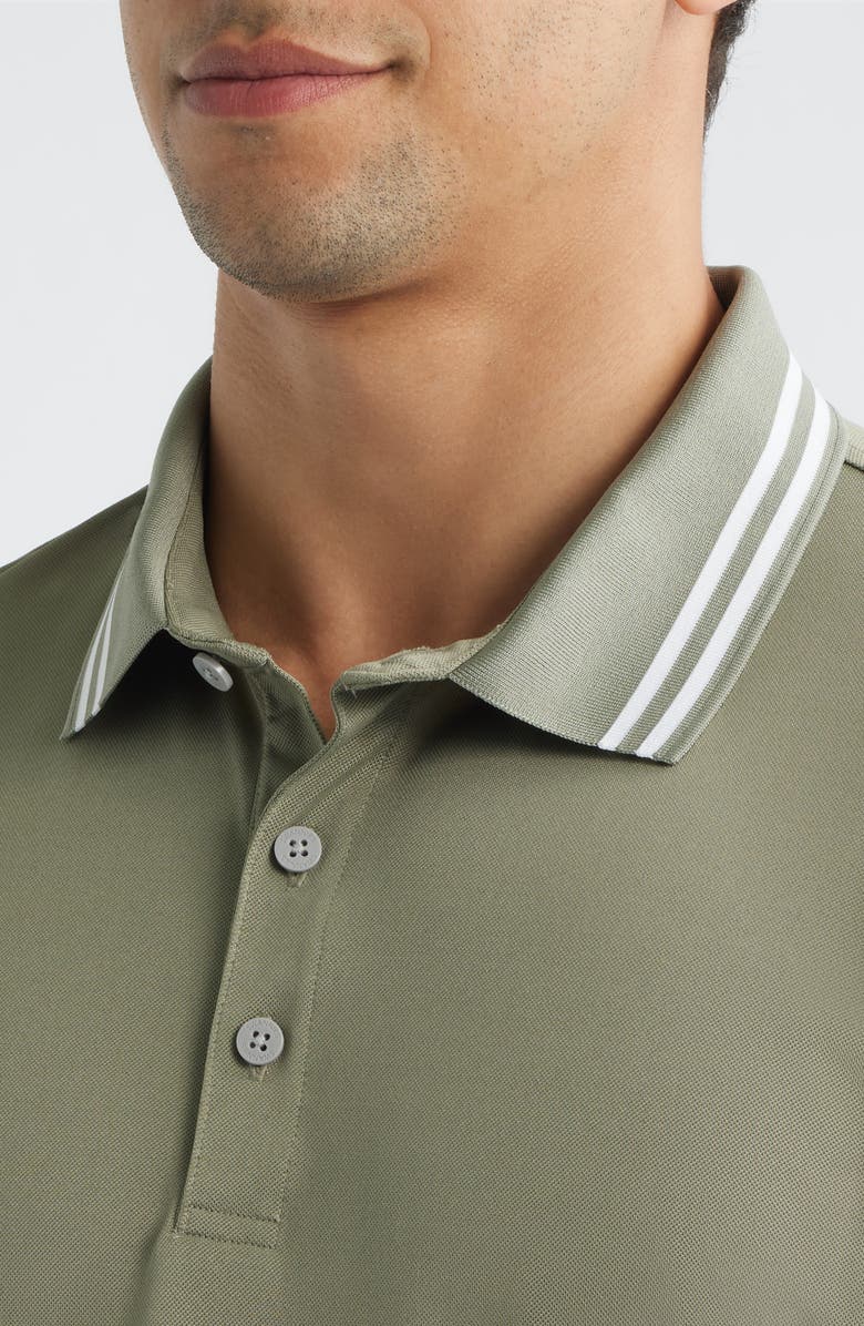 Swannies Thatcher Tipped Performance Polo, Alternate, color, Olive
