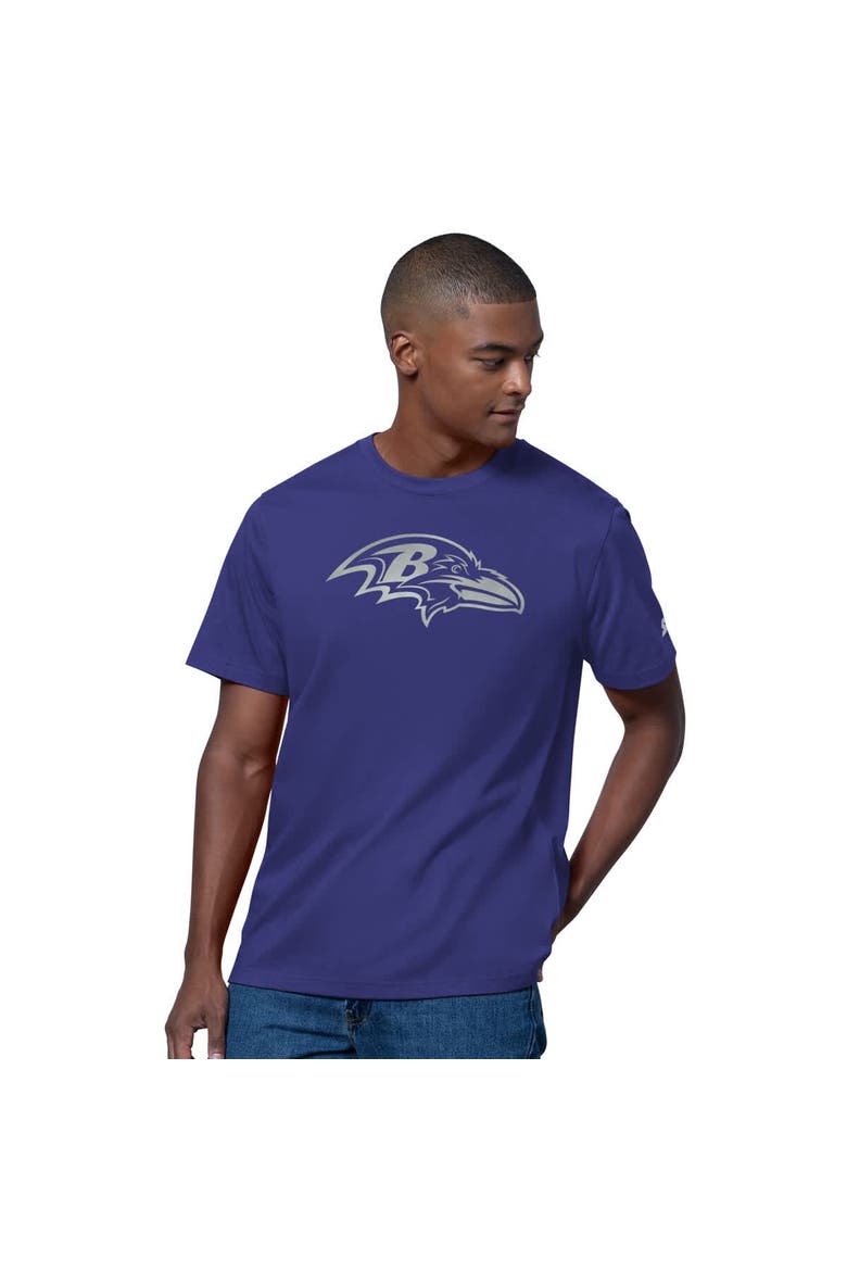 Men's Starter  Purple Baltimore Ravens Thursday Night Gridiron T-Shirt, Main, color, Purple