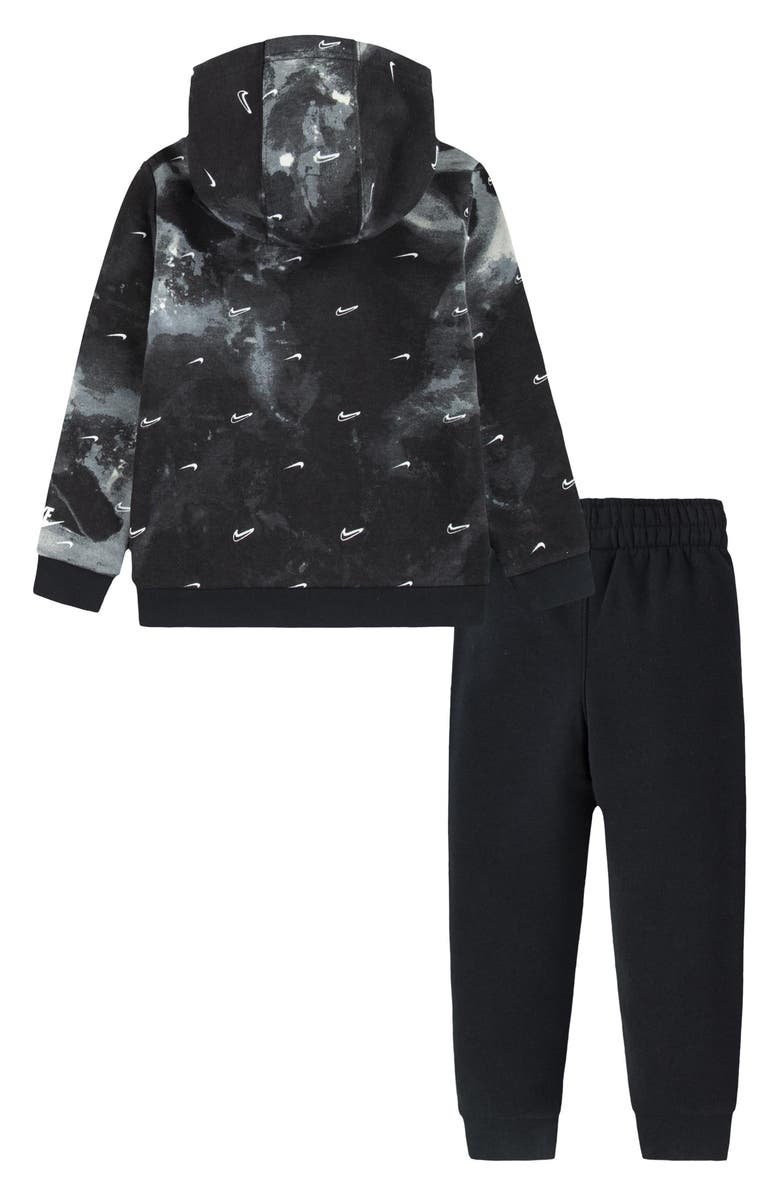 Nike Kids' Swoosh Fleece Set, Alternate, color, Black/ White