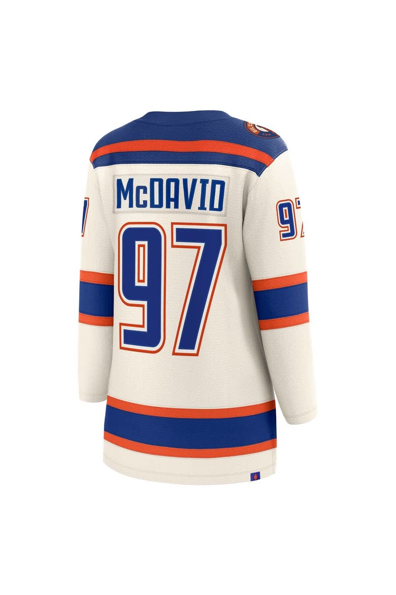 Women's Fanatics Connor McDavid Light Beige Edmonton Oilers Alternate Breakaway Jersey, Alternate, color, Light Beige