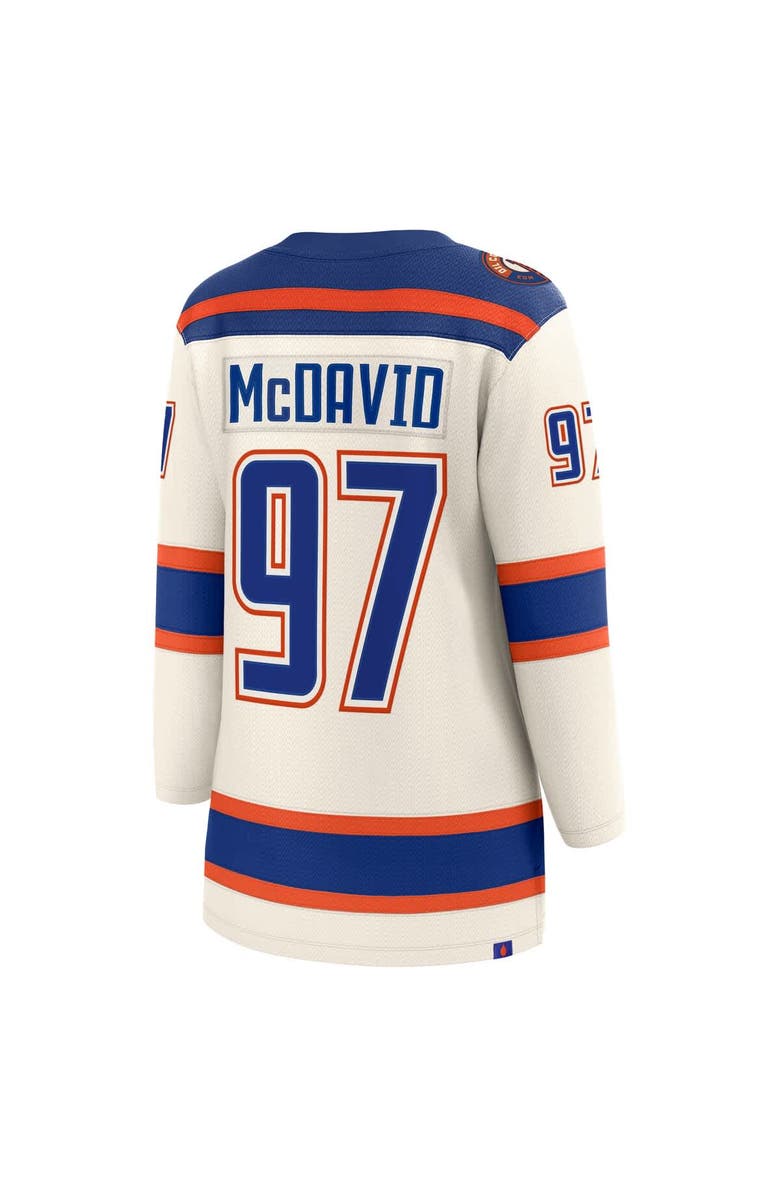 FANATICS Women's Fanatics Connor McDavid Light Beige Edmonton Oilers Alternate Breakaway Jersey, Alternate, color, Light Beige