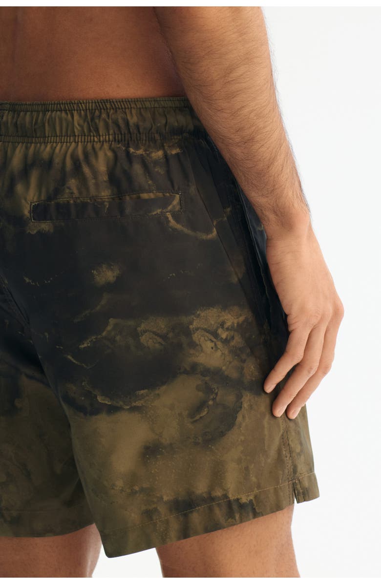 H&M Swim Shorts, Alternate, color, Khaki Green/Tie-Dye