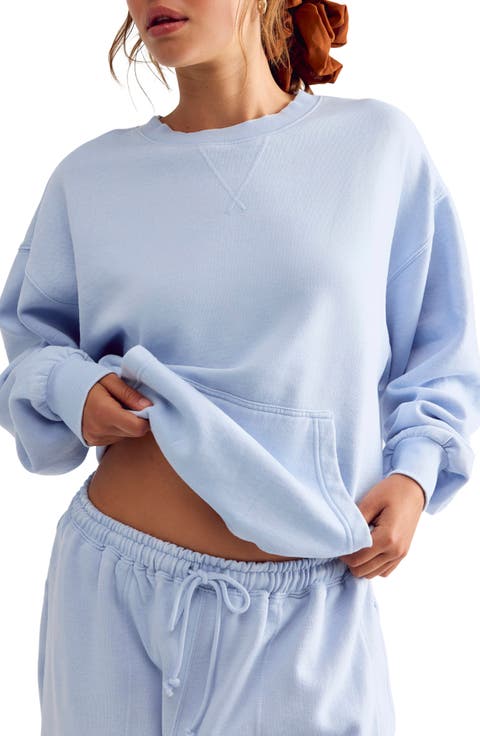 Intimately FP Slow It Down Oversize Cotton Blend Sweatshirt