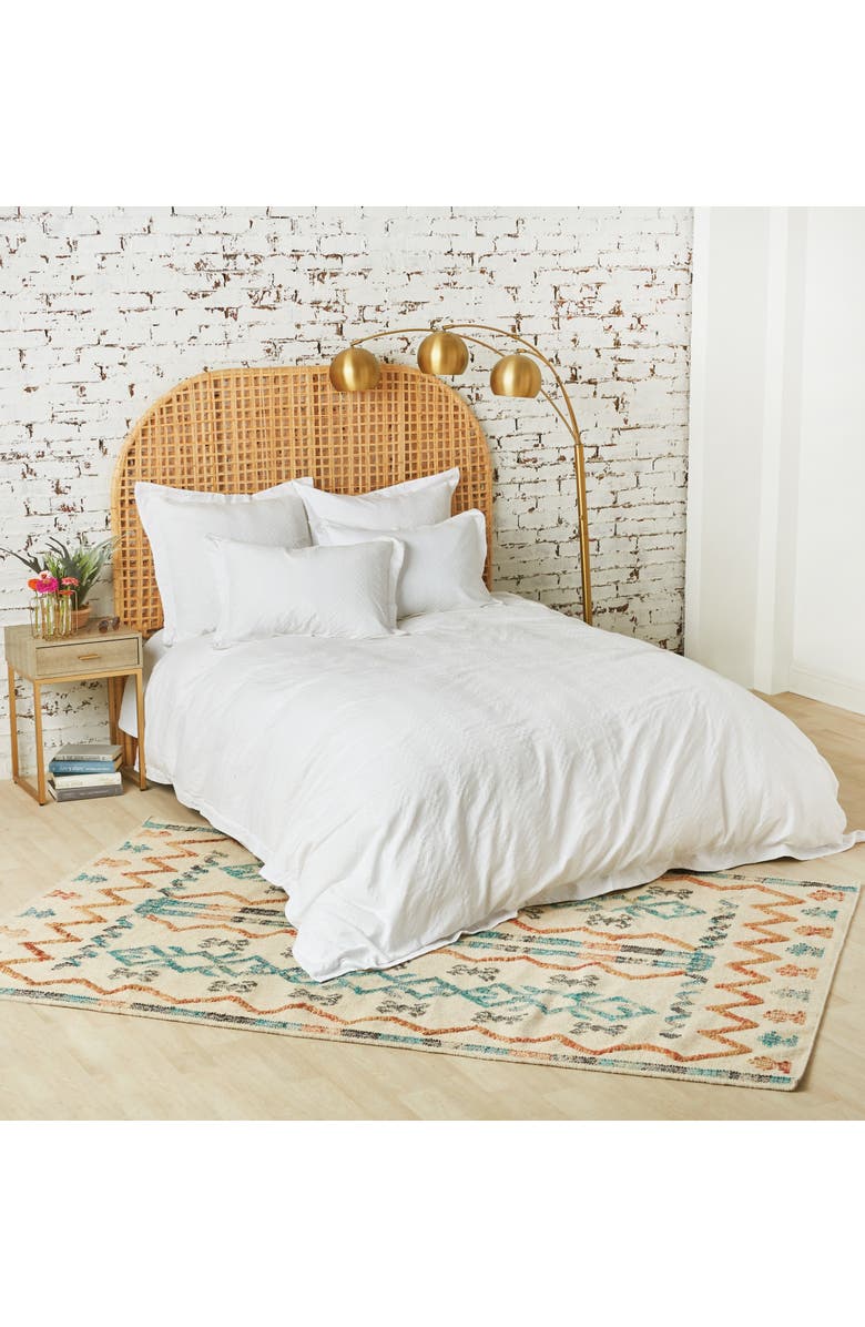 carol & frank 26" x 26" Keller White Cotton Euro Sham - Machine Washable, Alternate, color, White