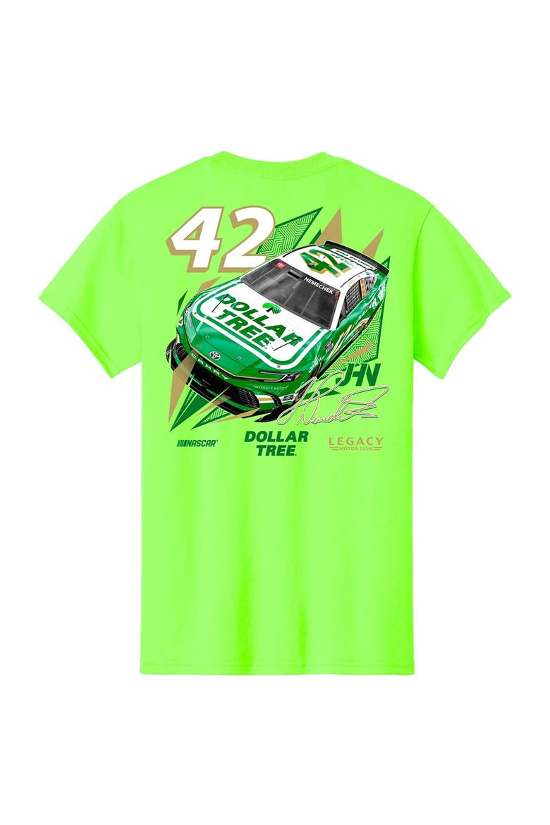 Men's LEGACY Motor Club Team Collection Neon Green John Hunter Nemechek Dollar Tree Car T-Shirt, Alternate, color, Neon Green
