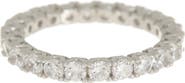 SUZY LEVIAN Sterling Silver CZ Round Cut Eternity Band Ring