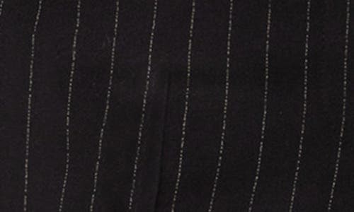 Akris Punto Pinstripe Wool Blend Crepe Pants In Black-cream