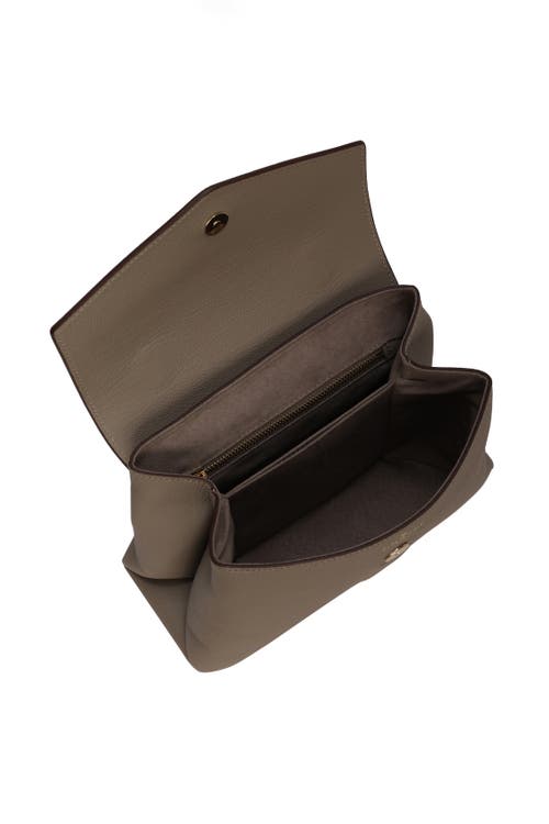 Gorski Leather Bag With Crossbody Strap In Brown