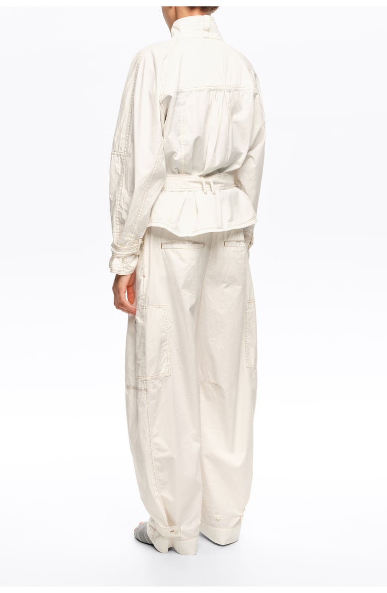 Bimba y Lola Cotton Oversize Jacket, Alternate, color, Off White